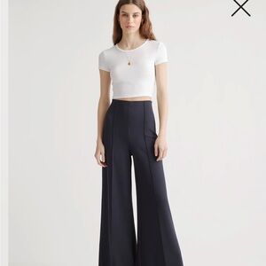 Ultra- Stretch Ponte Super Wide Leg Pant